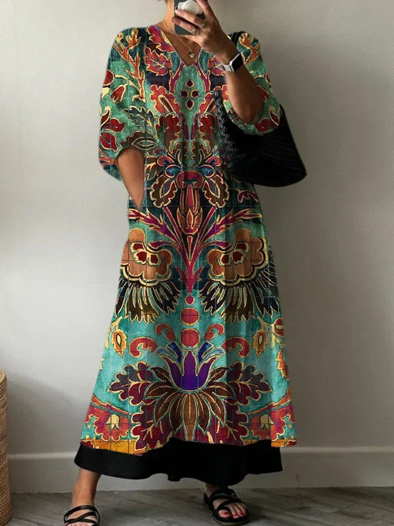 Carolina | Elegant Print Dress